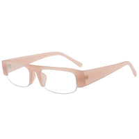 UV400 clear glasses, pink frame