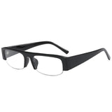 UV400 clear glasses, black frame