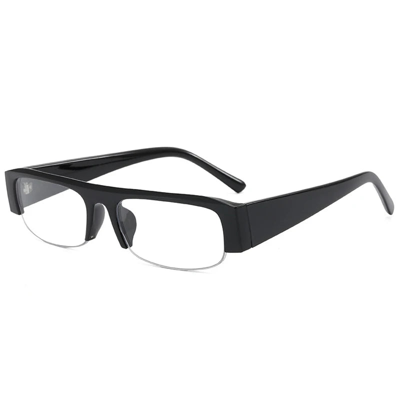 UV400 clear glasses, black frame