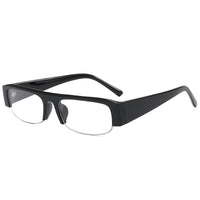 UV400 clear glasses, black frame